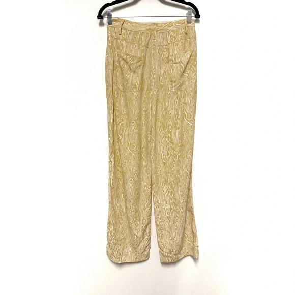 NWT Ena Pelly Woodgrain High Waist Flair Pants - Picture 7 of 7